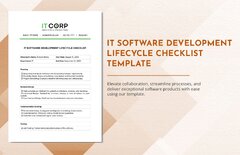 IT Software Development Lifecycle Checklist Template in Word, PDF ...