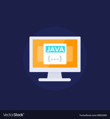 Java coding programming icon Royalty Vector