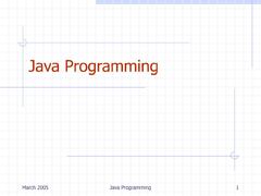 PPT - Java Programming PowerPoint Presentation, - ID:3590290