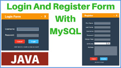 Login and Register Form with MySQL Database (Swing)