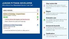 Junior Python Developer Resume Examples for 2024 | Resume Worded