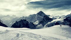 Snow cap mountain, landscape, mountains, snow, winter ...