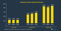 Laravel Developer Salary Worldwide in 2024 | Mobilunity