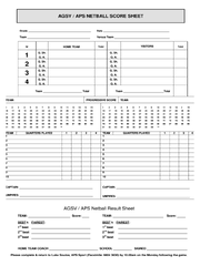 Netball Score Sheet (Google Sheets)