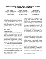 PDF) Recommending source code examples via API call usages and ...