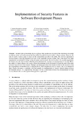 PDF) Implementation of Security Features in Software Development ...