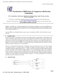 PDF) Introduction to MERN Stack & Comparison with Previous ...