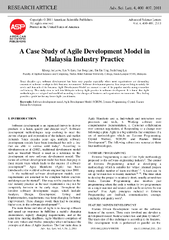 PDF) A Case Study of Agile Development Model in Malaysia Industry ...