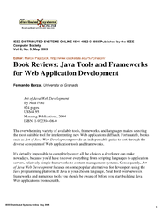 PDF) Java Tools and Frameworks for Web Application Development