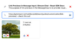 Message Input UI | Stream Chat - React SDK Docs