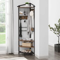 Corner Hall Tree (Wooden Corner Hall Coat Rack)