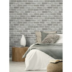 NextWashed Brick Peel and Stick (Timeet 17.7" X 197" Grey Brick Peel and Stick Self-Adhesive)