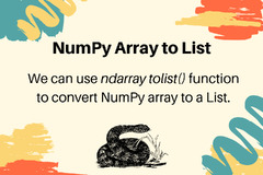 numpy array tolist