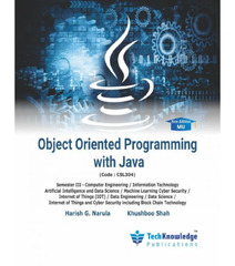 Object Oriented Programming with Java