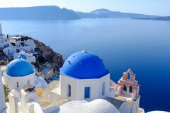 Oia, Santorini, Greece (Oia Blue Dome Church)