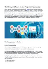 The History and Future of Java Programming Language by ...