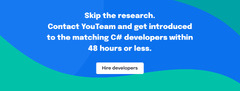 Skip the Research. Contact YouTeam and Get Introduced to the Matching C# Developers within 48 Hours or Less