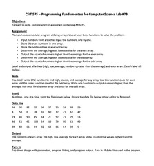 Solved CSIT 575 - Programming Fundamentals for Computer | Chegg