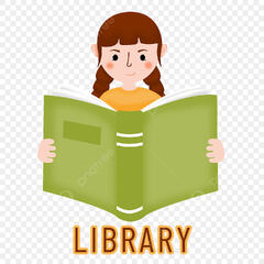 Library Read ClipartPNG, Hand Drawn Girl Reading Library, Girl ...