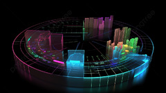 Visualizing Business Data 3d Render Of Pie Chart Analytics ...