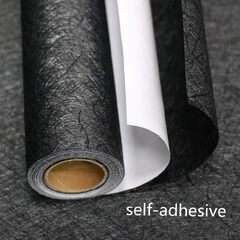 Black Embossed Self Adhesive Peel and Stick Removable Kitchen Vinyl (Abyssaly Black Peel and Stick Embossed Self Adhesive )