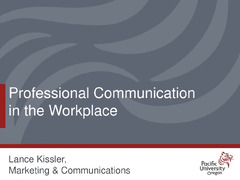 PPT - Professional Communication in the Workplace PowerPoint ...