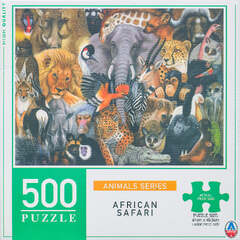 Brain Tree Animals 500 Piece Puzzles for Adults (African Safari Jigsaw Puzzle)