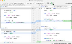 Compare files, folders, and text sources | PyCharm Documentation