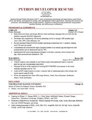 Python Developer Resume