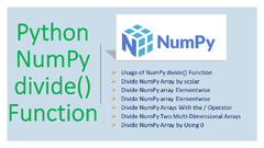 NumPy (NumPy divide() function)