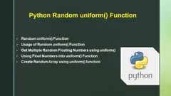 Python Random Uniform Function