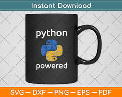 Python Powered Logo Programming Language Svg Digital Cutting File