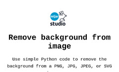 Remove the background from your local using Python | MLJAR