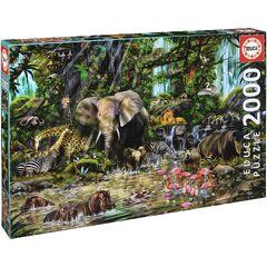 African Jungle Educa 2000 Piece Puzzle (Puzzle Educa 2000 : Jungle Africaine)