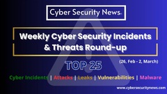 Cyber Security News & Threats Roundup - Top 25 Cyber Incidents, Attacks, Leaks, Vulnerabilities