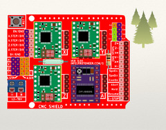 Arduino CNC shield (Cnc Shield Sem Drivers Impressora 3d Reprap Para Arduino)