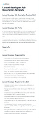 Laravel developer Job Description Template | Adaface