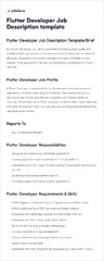 Flutter Developer Job Description Template | Adaface