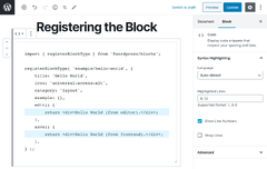 Syntax-highlighting Code Block