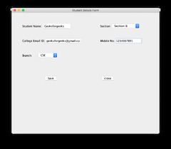 Java program to store a Student Information in a File using AWT ...