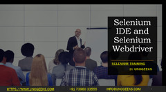 Selenium IDE and Selenium Webdriver