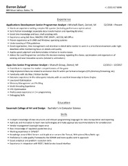 Senior Programmer Resume Samples | Velvet Jobs