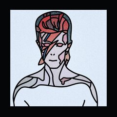 David Bowie Aladdin Sane stained glass window design — We Are Glass