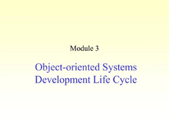 Object-Oriented Systems Development Life Cycle