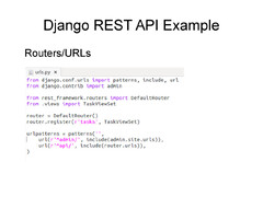 Django Rest Framework - Speaker Deck