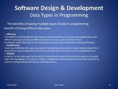 Software Design and Development