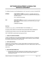 Software Development & Consulting Services Agreement