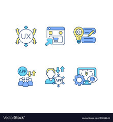 Software%20development%20process%20rgb%20color%20icons%20set%20Vector