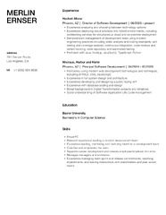 Software Development Resume Samples | Velvet Jobs