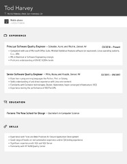 Software Quality Engineer Resume Samples | Velvet Jobs